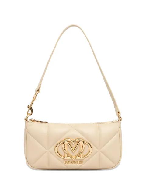 quilted logo-plaque tote bag by MOSCHINO