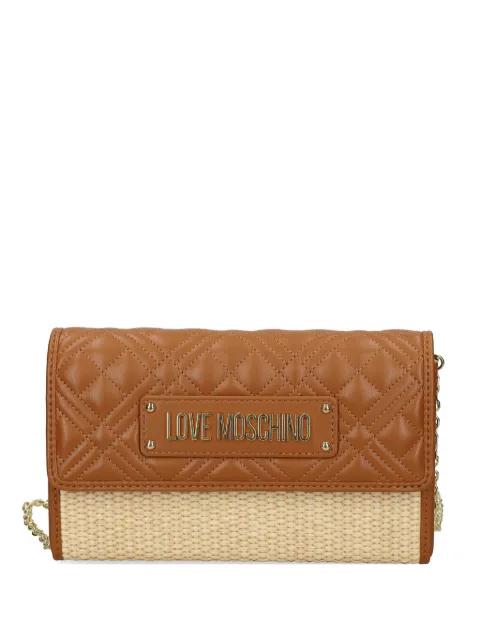 quilted woven cross body bag by MOSCHINO