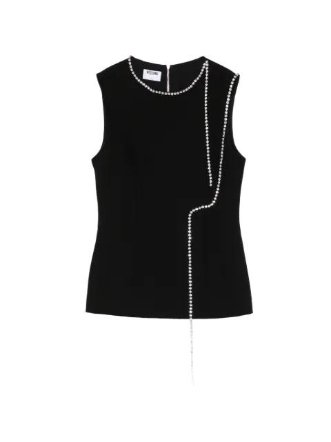 rhinestone embellished blouse by MOSCHINO