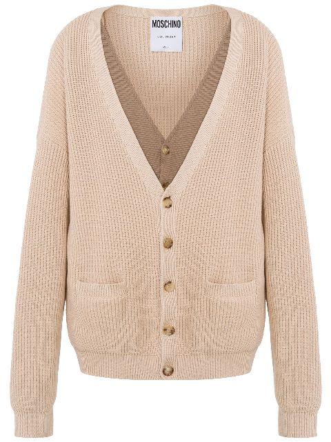 ribbed-knit cardigan by MOSCHINO