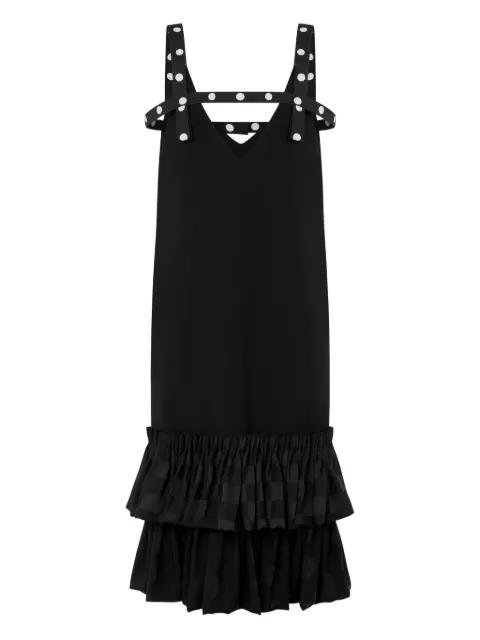 ribbon-embellished ruffled dress by MOSCHINO