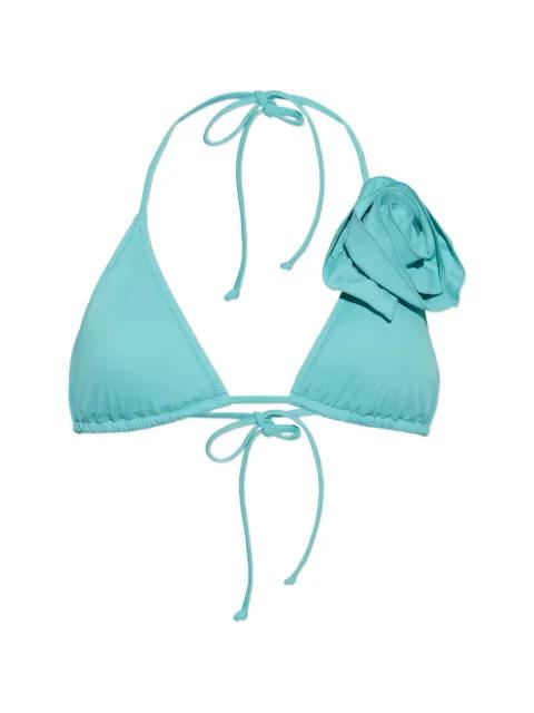rose-detail bikini top by MOSCHINO