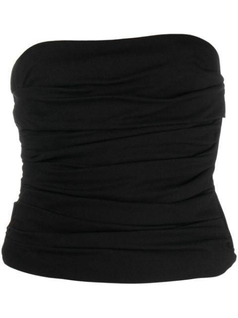 ruched bandeau top by MOSCHINO