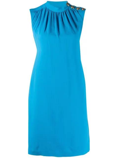 ruched shift dress by MOSCHINO