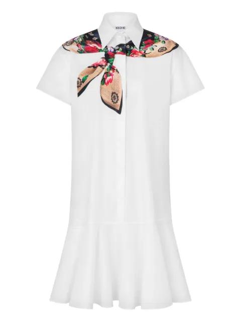 ruffled-hem short-sleeve dress by MOSCHINO