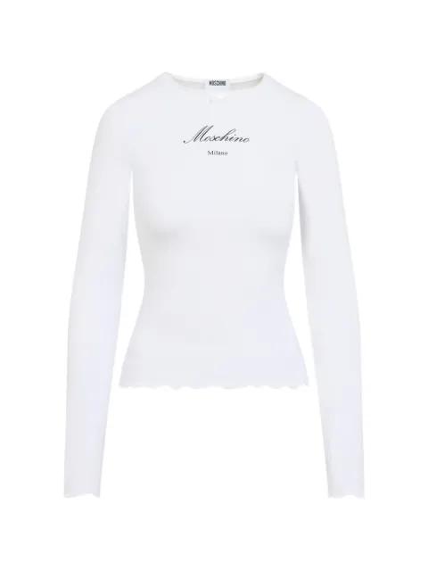 scalloped long-sleeve t-shirt by MOSCHINO