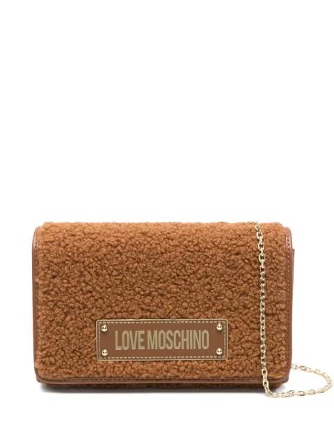 shearling chain-strap cross body bag by MOSCHINO