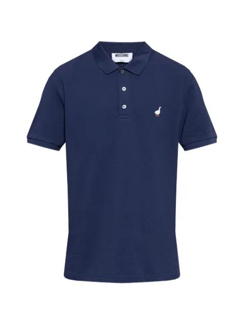 short-sleeve embroidered polo shirt by MOSCHINO