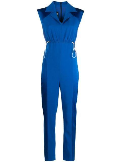 sleeveless drawstring jumpsuit by MOSCHINO