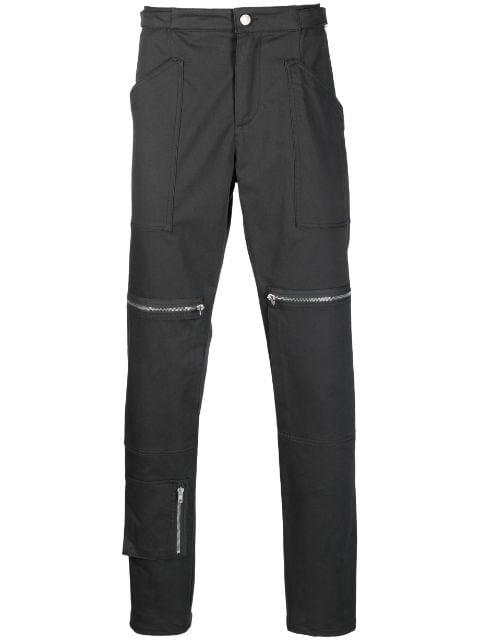slim-fit zipped-pockets trousers by MOSCHINO