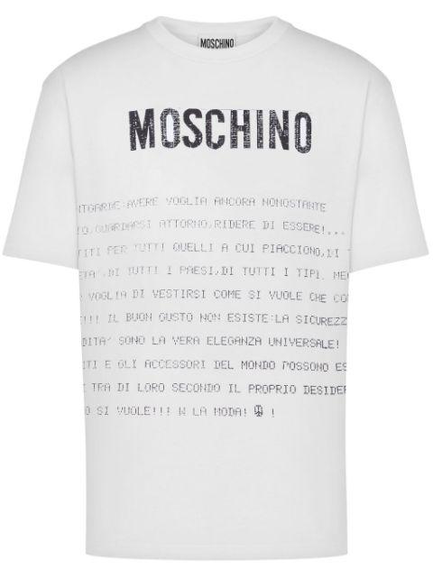 slogan-print T-shirt by MOSCHINO