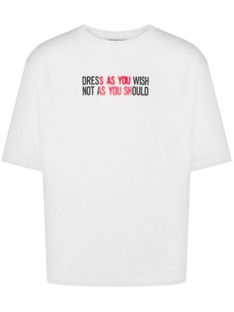 slogan-print cotton T-shirt by MOSCHINO