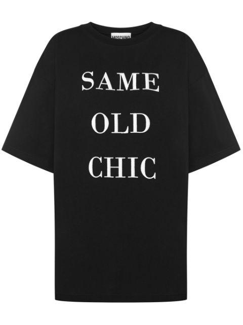 slogan-print cotton T-shirt by MOSCHINO