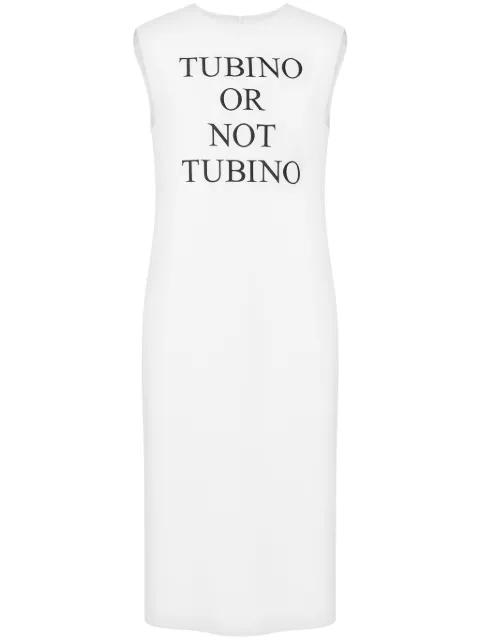 slogan-print midi dress by MOSCHINO