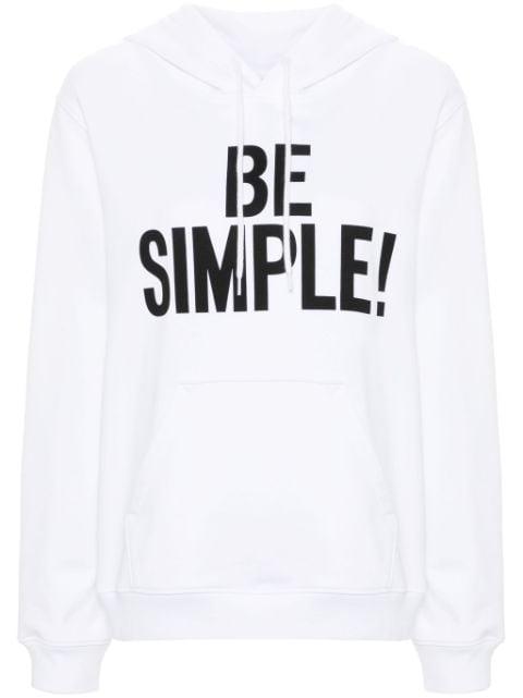 slogan-print organic-cotton hoodie by MOSCHINO