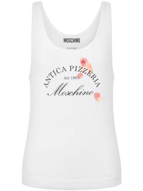 slogan-print vest by MOSCHINO