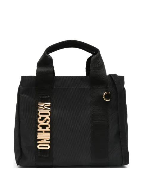 small logo-plaque tote bag by MOSCHINO