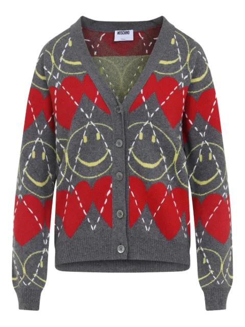 smiley-heart cardigan by MOSCHINO