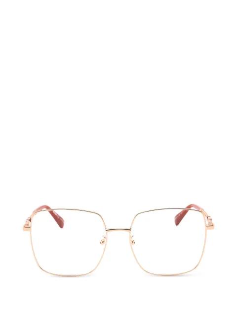 square full-rim glasses by MOSCHINO