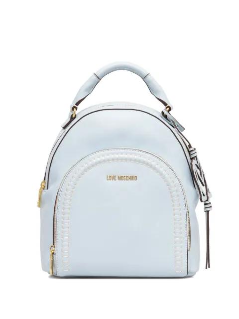 stitch-detail logo backpack by MOSCHINO