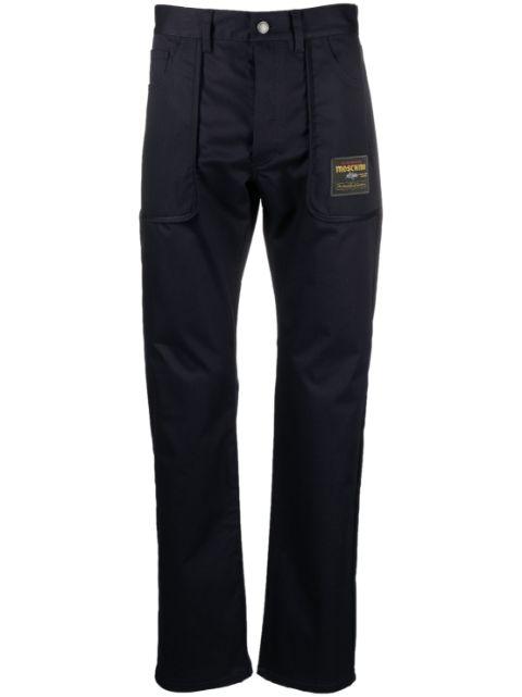 straight-leg cotton trousers by MOSCHINO