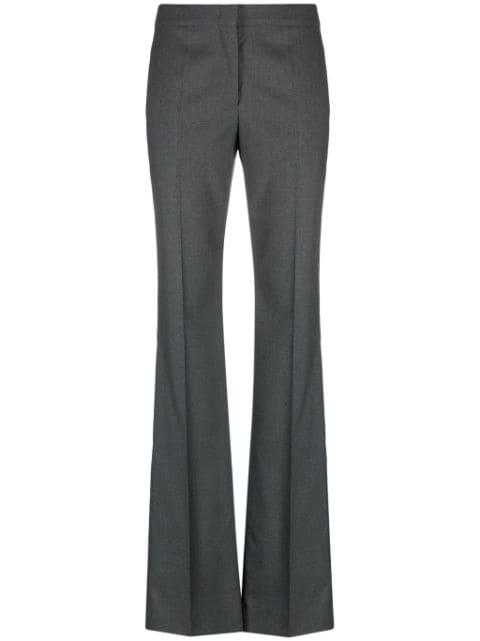 straight virgin wool tailored trousers by MOSCHINO