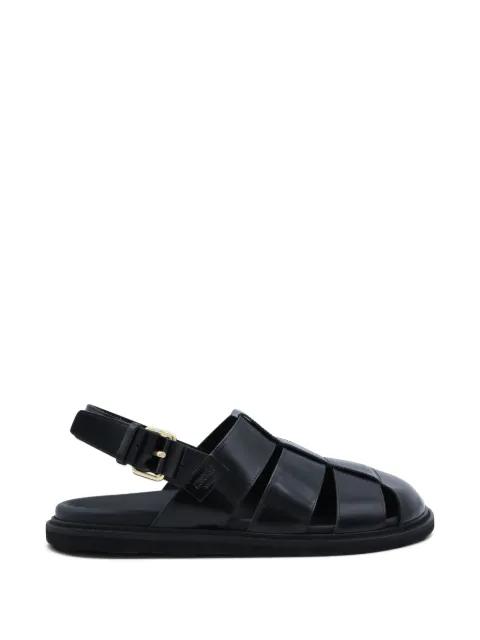 strappy buckle leather sandals by MOSCHINO