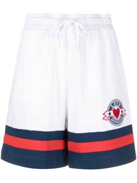 stripe-detail shorts by MOSCHINO