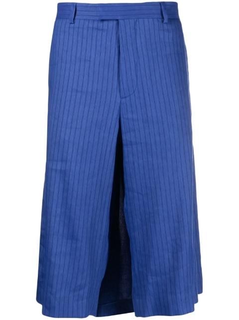 stripe-pattern knee-length shorts by MOSCHINO