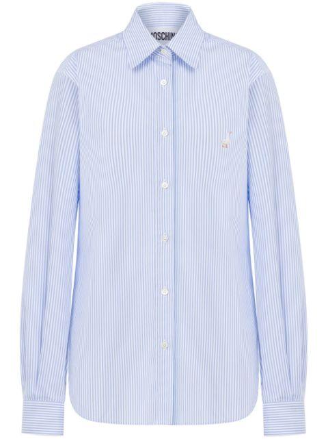 striped poplin shirt by MOSCHINO