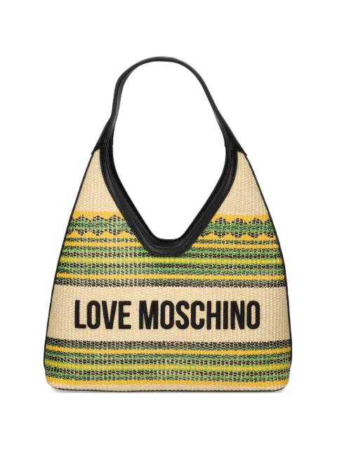 striped shoulder bag by MOSCHINO