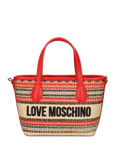 striped tote bag by MOSCHINO