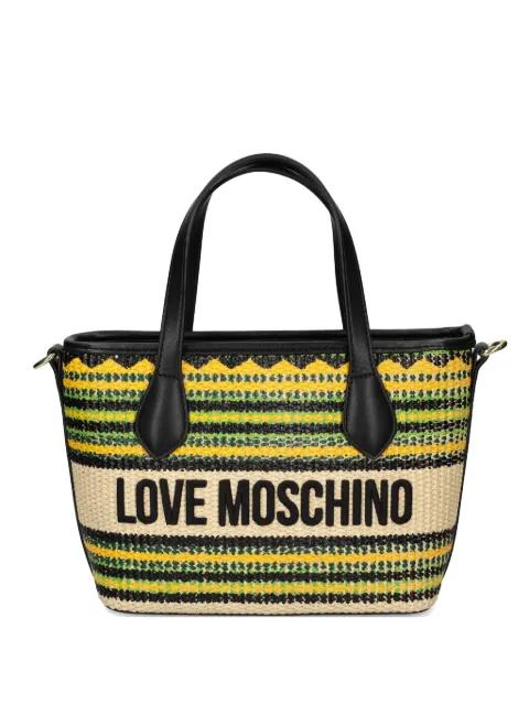 striped tote bag by MOSCHINO
