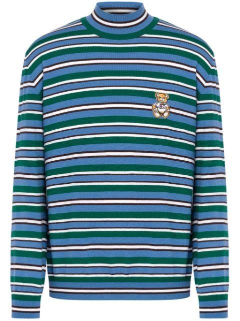 striped virgin-wool jumper by MOSCHINO