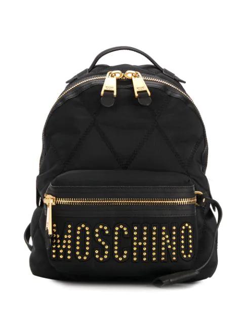 studded logo backpack by MOSCHINO
