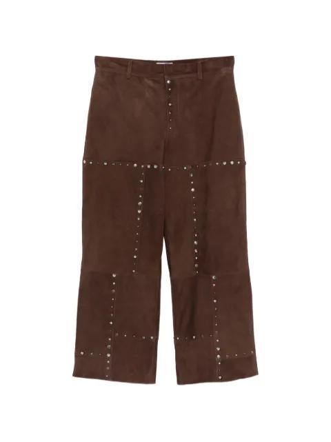 studded panel trousers by MOSCHINO