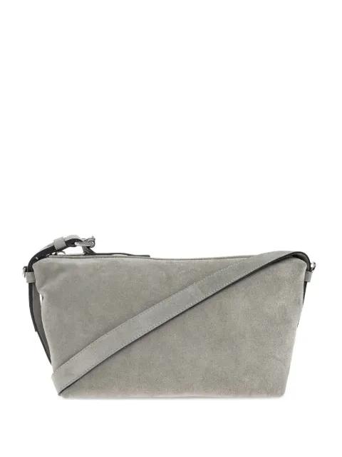suede zip-fastening shoulder bag by MOSCHINO