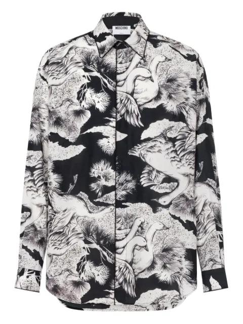 swan-print shirt by MOSCHINO