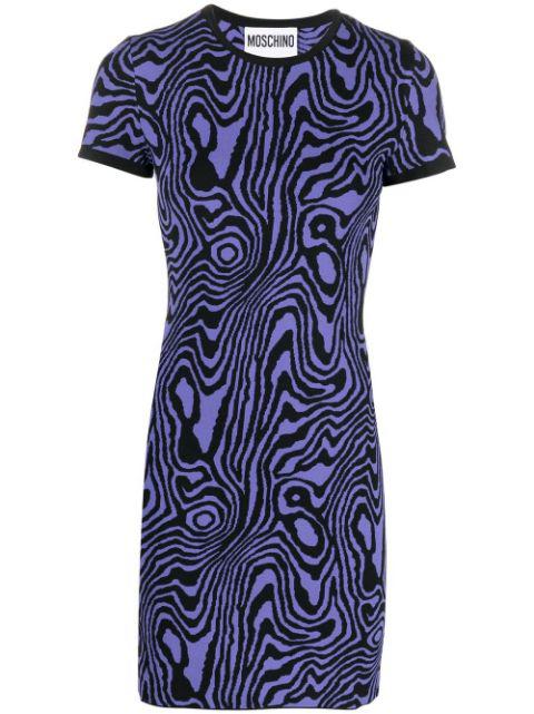 swirl-pattern knitted minidress by MOSCHINO