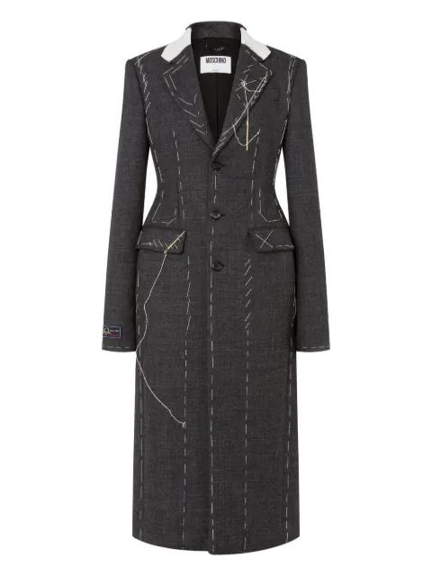 tailored-seam coat by MOSCHINO