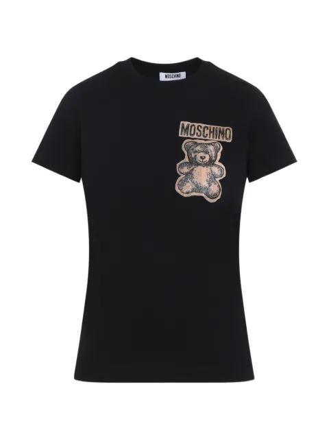 teddy-appliqued T-shirt by MOSCHINO