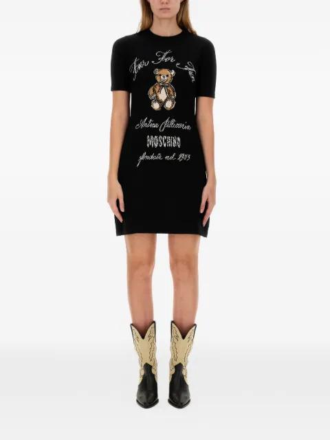 teddy-graphic mini dress by MOSCHINO