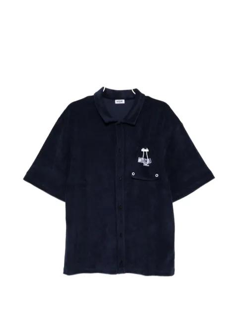 terry-cloth logo-patch shirt by MOSCHINO