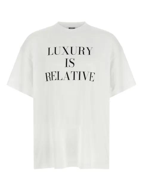 text-print T-shirt by MOSCHINO