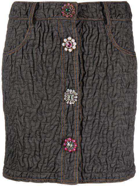 textured fitted skirt by MOSCHINO