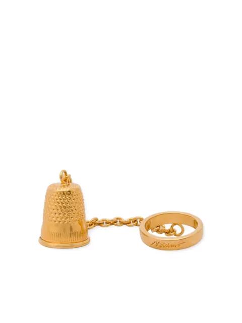 thimble-charm ring by MOSCHINO