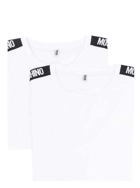 two-pack logo-patch T-shirts by MOSCHINO