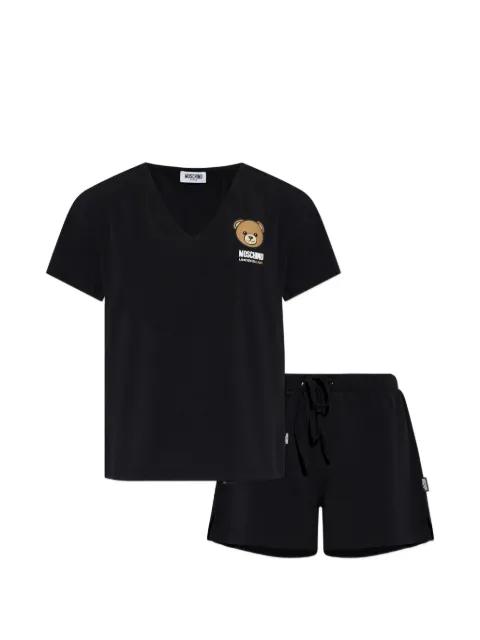 two-piece pajamas logo set by MOSCHINO