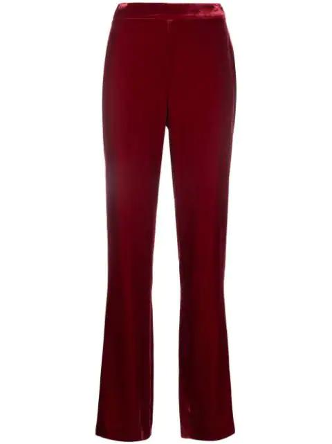 velvet high-waisted trousers by MOSCHINO