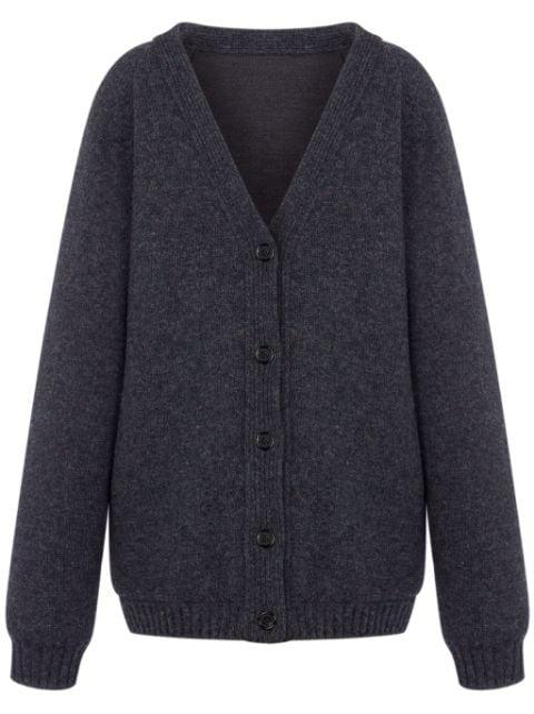 virgin wool V-neck cardigan by MOSCHINO